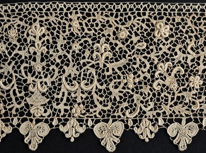 Border in Point de France, needlepoint, France,...
