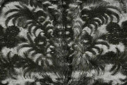 Shawl with one point, mechanical Chantilly,...