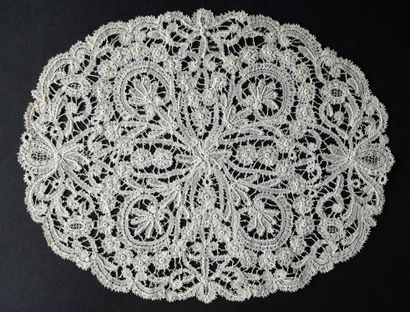 Placemats and saucers in bobbin lace, Belgium,...