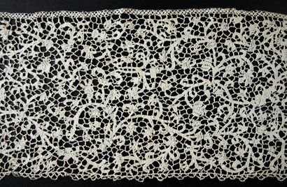 Large needle lace border, Italy, end of the...