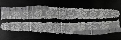Pair of white embroidered barbs, circa 1750-60.
Barbs...