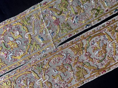 Rare polychrome Buratto border, Italy, early...