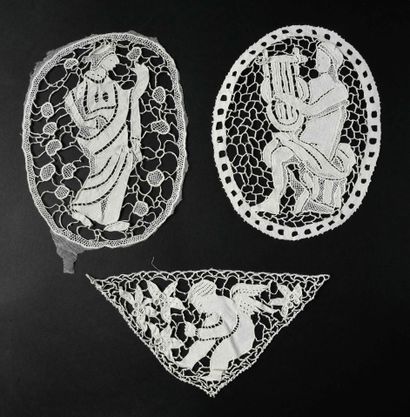 Reunion of lace inlays, 1st half of the 20th...