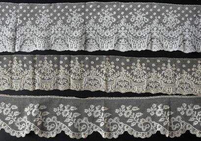 Five borders in Malines lace, bobbins, 2nd...