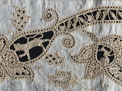 Rare border with characters, Point coupé...