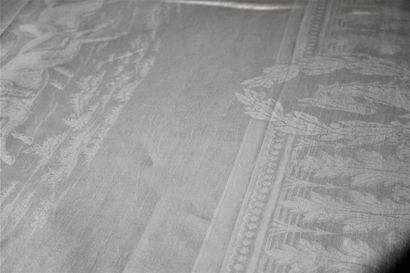 Linen damask banquet tablecloth for horse...