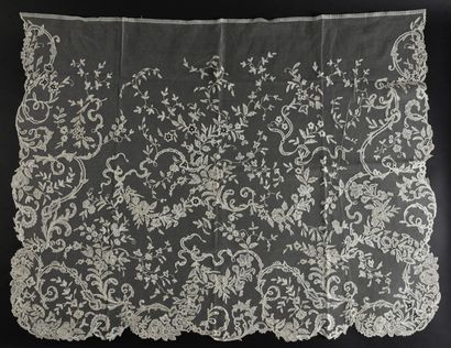 Apron and veil, applied from England, mid...