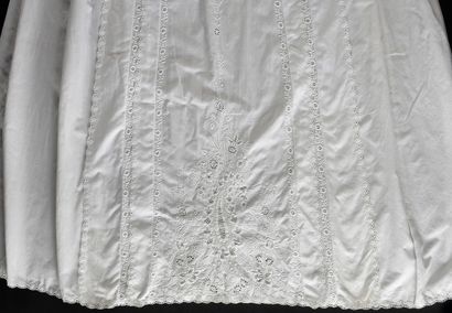 Superb christening gown, Ayrshire embroidery,...