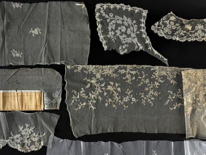Laces in progress and documents, late 19th...
