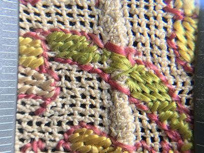Rare polychrome Buratto border, Italy, early...