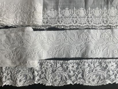 White embroidery metrages, 19th century....