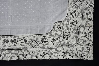 Lace tablecloth, Belgium, early 20th century.
The...