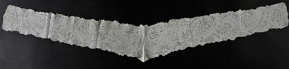 Pair of embroidered barbs in white, circa...