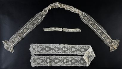 Tie in Valenciennes, spindles, circa 1870-80.
In...
