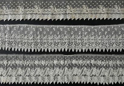 Seven borders in Alençon lace, needlepoint,...