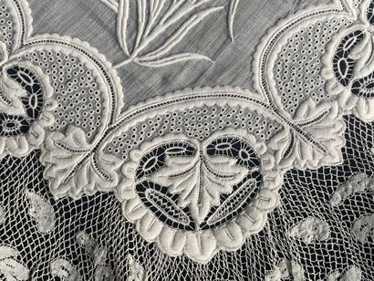 Two embroidered handkerchiefs, mid-19th century.
In...