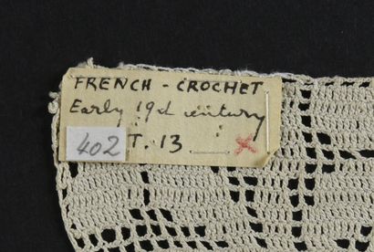Three laces, crochet, Margaret Simeon collection,...