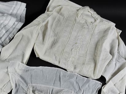 Seven women's nightgowns, late 19th century.
In...