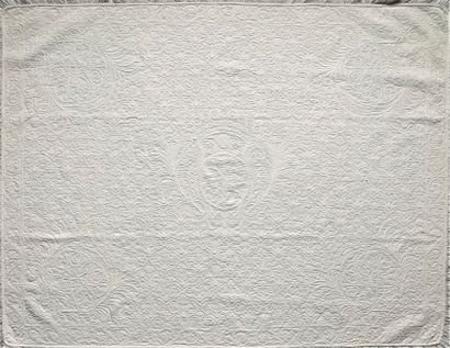 Boutis quilt, coat of arms and count's crown,...