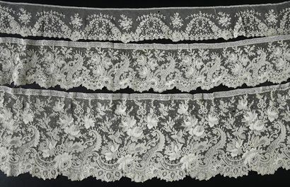 Large needlepoint lace border, Belgium, end...
