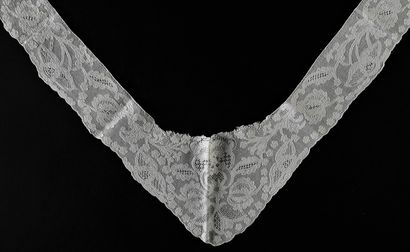 Dresden embroidery fichu border, mid 18th...