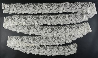 Large needlepoint lace border, Belgium, late...