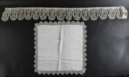 Two bobbin laces, Flanders or Italy, early...