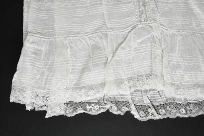 Long christening gown, late 19th century....