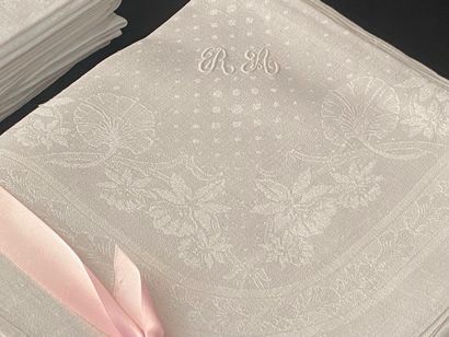 Two suites of napkins, end of the 19th century....