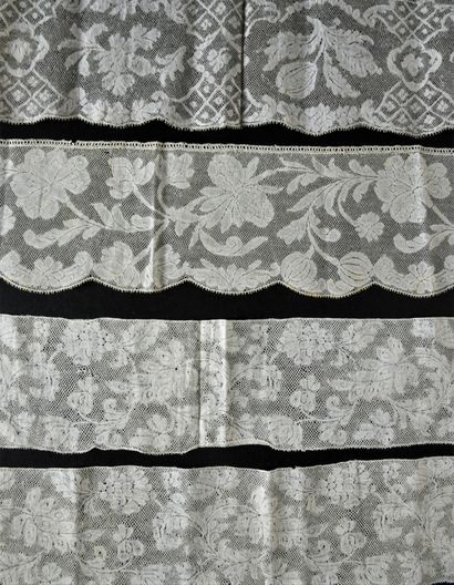 Nine Valenciennes borders, spindles, mid...