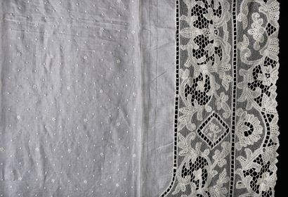 Lace tablecloth, Belgium, early 20th century.
The...