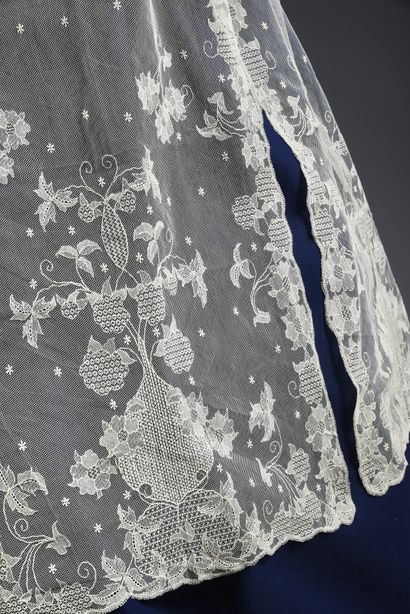 Two embroidered tulle stoles, Limerick, circa...