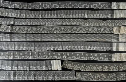 Twelve bobbin lace borders, Mechelen and...