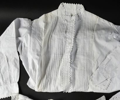 Seven women's nightgowns, late 19th century.
In...