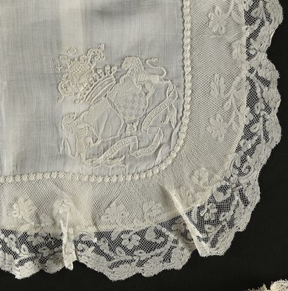 Three cushion covers, white embroidery, 2nd...