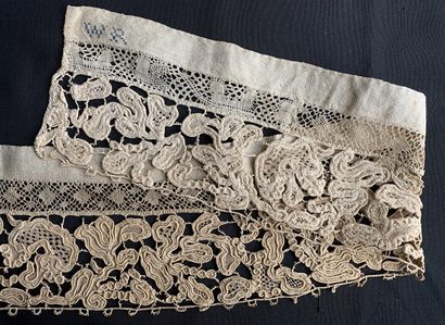 Mezzo Punto and Venice flat stitch, Italy,...