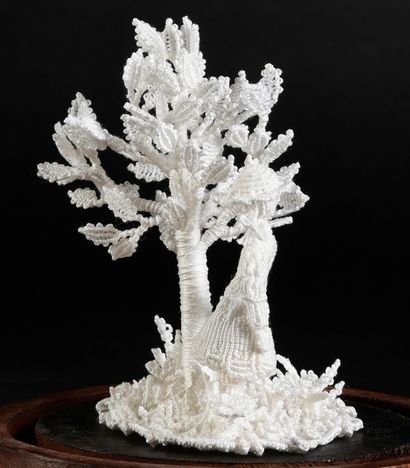 
Rare knotted lace sculpture, Margareten-Spitze,...