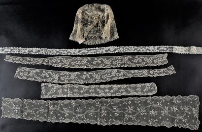 Female costume accessories in needle lace,...