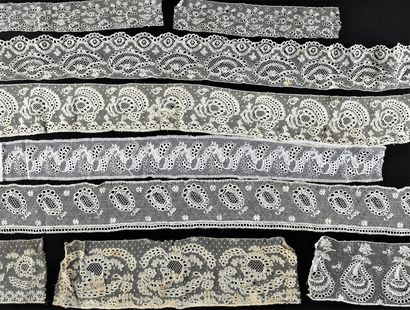 Eleven lace borders, Beveren Waas and Tønder,...