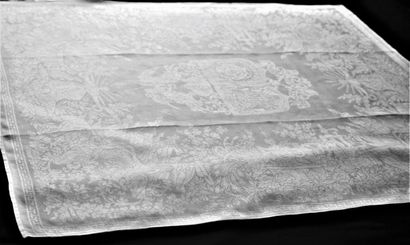 
Two large napkins with the arms of France...