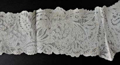 Pair of embroidered barbs in white, circa...