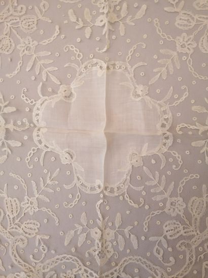 Two lace handkerchiefs, Brussels, end of...