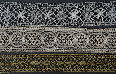 Important collection of metallic lace borders...