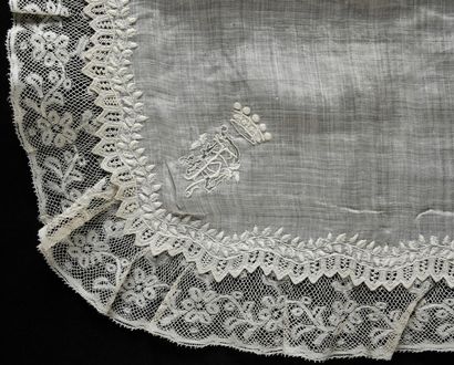 Four embroidered handkerchiefs, 2nd half...