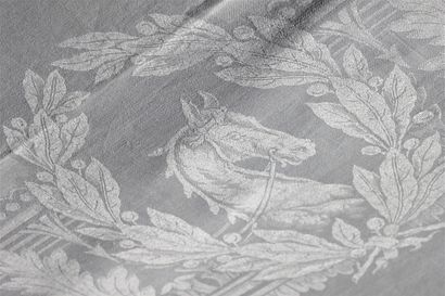 Linen damask banquet tablecloth for horse...