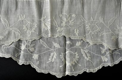 Engageantes in Dresden embroidery, mid 18th...