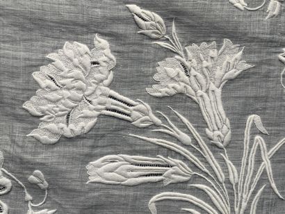 Two embroidered handkerchiefs, mid-19th century.
In...