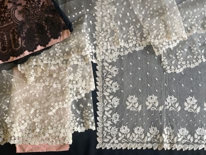 Accessories of the feminine costume in lace,...