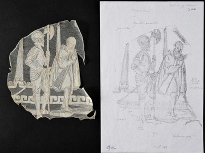 Handkerchiefs and lace inlays, Point de Gaze,...