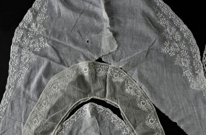 Six collars in white embroidery, XIXth century.
In...